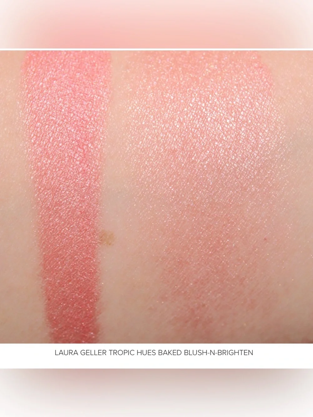 Laura Geller Tropic Hues Mini Baked Blush-n-Brighten Marbleized Blush-pink coral